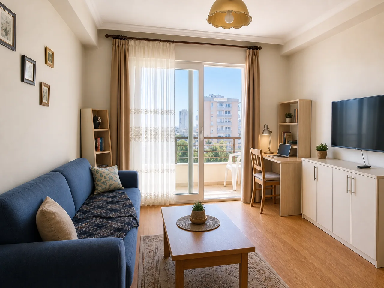Menderes’te Eşyalı Kiralık 1+1