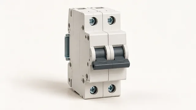 Representative product image of a two-pole DIN-rail circuit breaker