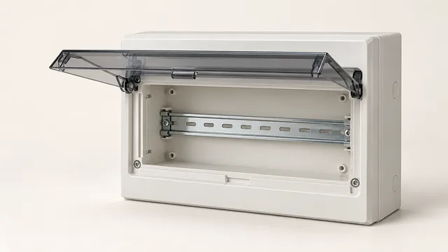 Representative product image of a distribution enclosure with an open transparent cover