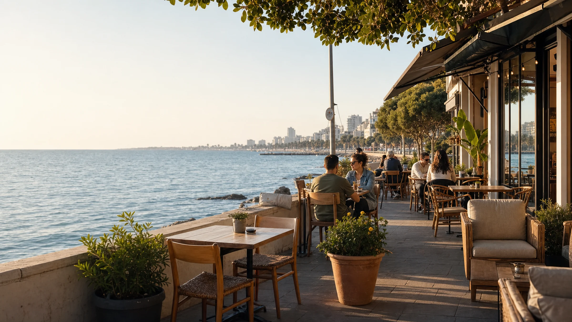 Sample café venue for the QR menu